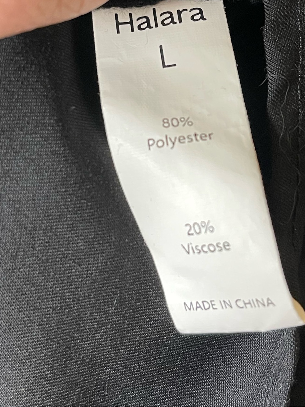HALARA Black Button-Front V-Neck Puff Sleeve Shirt Sz L - Picture 4 of 4